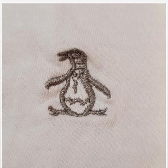 Penguin Men Medium White Classic Top - Picture 5 of 11